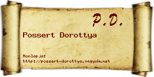 Possert Dorottya névjegykártya